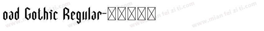oad Gothic Regular字体转换